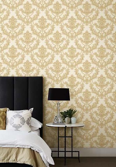  Giấy dán tường Hàn Quốc phòng ngủ cổ điển màu vàng 59286-3
