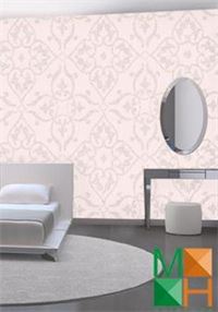 Giấy dán tường phòng ngủ cổ điển màu hồng 9804-3