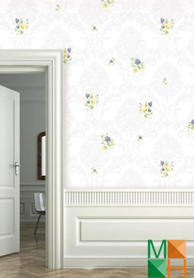 Mẫu giấy dán tường phòng ngủ hoa lá đẹp 9706-2